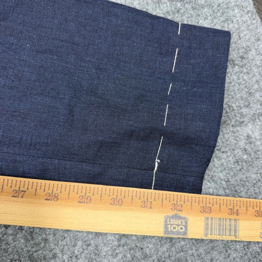 Brunello Cucinelli Pleated Linen Trousers Mens 33/42IT Italy Blue 100% Linen NWT